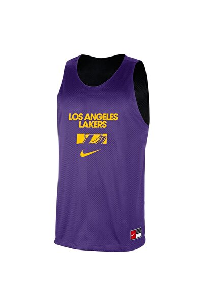 Nike Tricou de antrenament din plasă pentru bărbați Los Angeles Lakers, mărim...