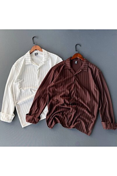 Minharir 2-Piece Striped Crepe Shirt