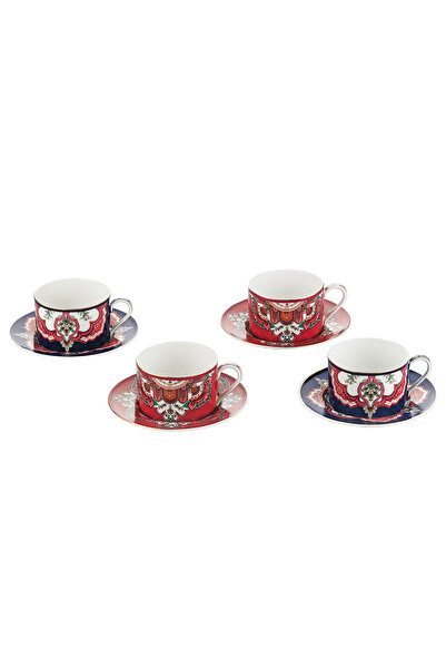 Lucky Art Etro Bone 4Lu Çay Fincani Seti 180Cc