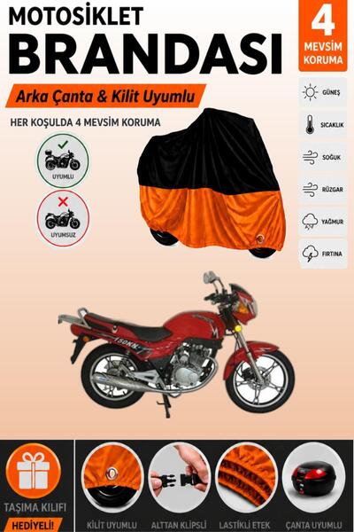 Cemku Double Black Top - Orange Bottom, Rear Bag Compatible Mondial 150 Kn Mo...