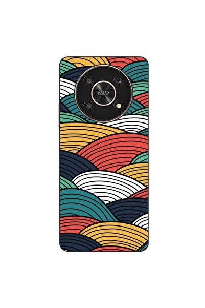 OEM Husa compatibila cu Honor X30 Silicon Gel Tpu Model Abstract Striped Peaks