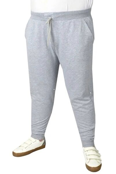 cusseli Plus Size Sweatpants with Darpaça Print C20507 Gray