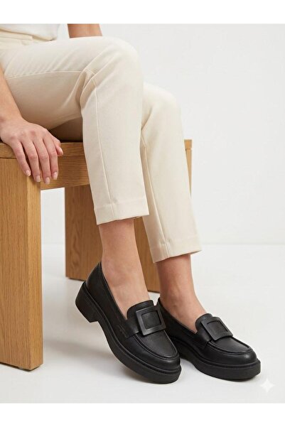 Lütfi Women's Black Casual Stylish Loafer Shoes