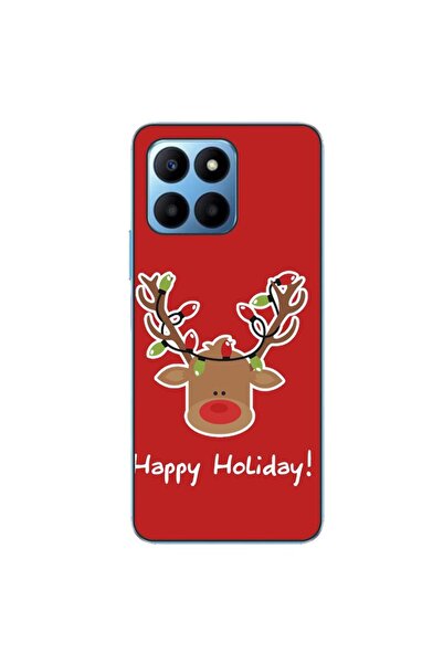 OEM Husa compatibila cu Honor 70 Lite Silicon Gel Tpu Model Craciun Ren Happy...