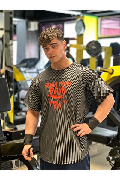 Goat Giyim Fitness Üst Sporcu Baggy Kesim T-Shirt