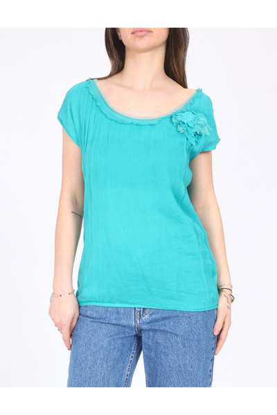 Evendi Blouse, Turquoise