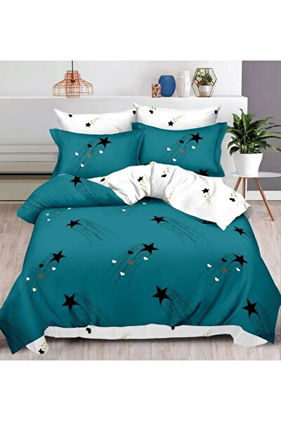 Pucioasa Finet 6-piece Bed Linen, Blue/White, Comets-R602