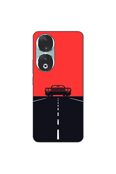 OEM Husa compatibila cu Honor 90 5G Silicon Gel Tpu Model Red Sky Muscle Car