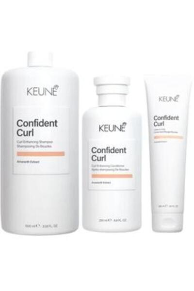 Keune Pachet pentru Par Cret - Confident Curl Curl Enhancing: Sampon 1000 ml,...