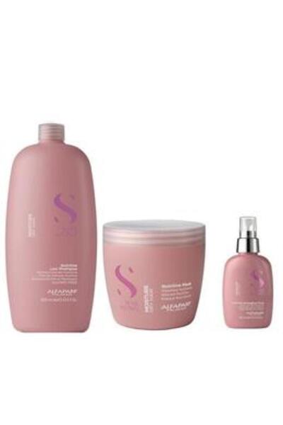 Alfaparf Milano Pachet Hidratant Semi Di Lino Moisture - Sampon 1000 ml; Masc...
