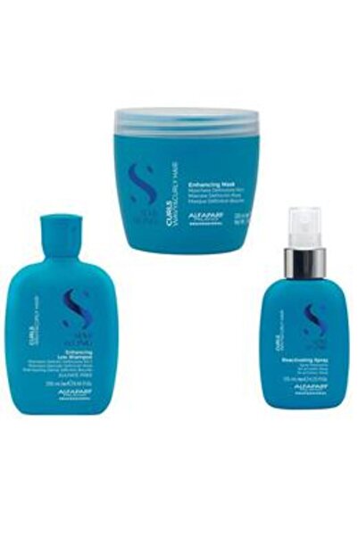 Alfaparf Milano Pachet pentru Par Cret sau Ondulat - Semi di Lino Curls: Samp...