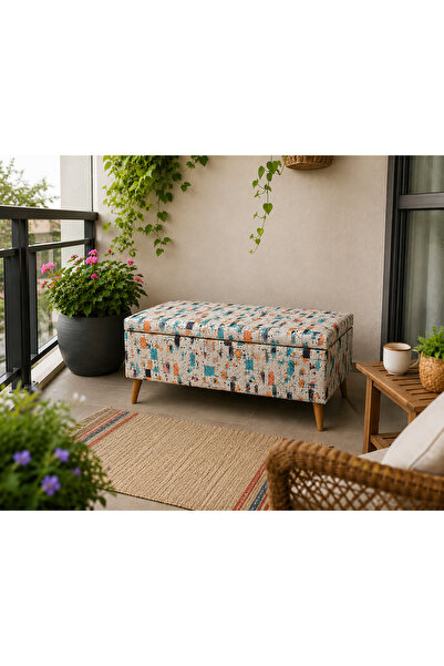 densan aksesuar Modern, Bohem, Çok Renkli Sandıklı Puf, Bench