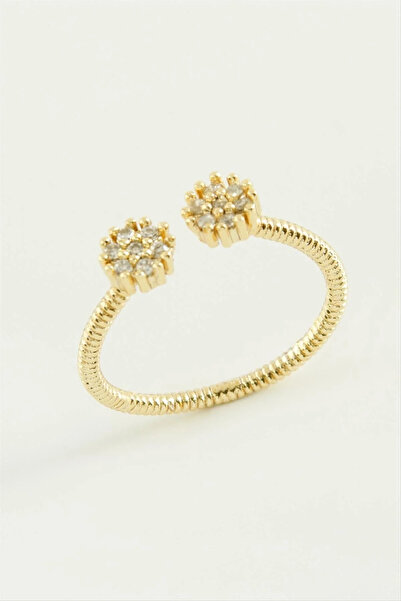 Marsilyan Nvdn- Flower Zircon Stone Ring Iegrs-Nvdn1
