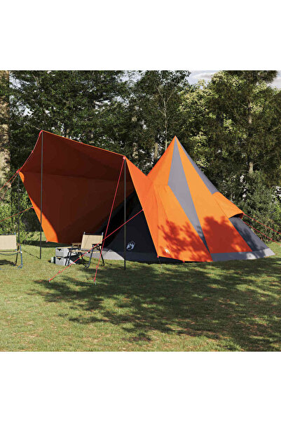 vidaxl Cort Tipi Gri si Portocalie 510 x 690 x 330 cm tafta