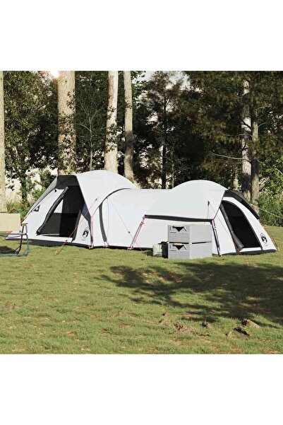 vidaxl Cort camping, 5 persoane, alb, È›esatura opaca, impermeabil