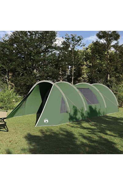 vidaxl Cort tunel pentru 4 persoane Verde si alb 778 x 356 x 210 cm