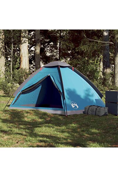 vidaxl Cort de camping cupola pentru 2 persoane, albastru, impermeabil
