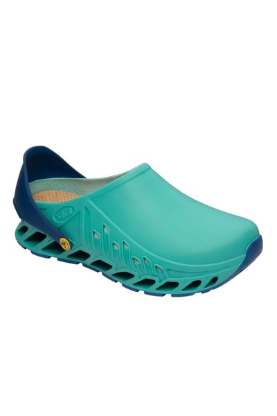Scholl Evoflex Ουνισέξ Ιατρικά Σαμπό με Αφρό Μνήμης, Μπλε/Πράσινο (EVF)