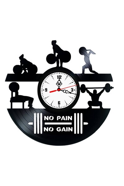 OEM Ceas de perete decorativ, Fitness / Sală de sport Fără durere nu există c...