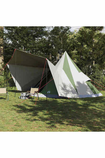 vidaxl Cort Tipi cu acoperis Verde 510 x 690 x 330 cm tafta
