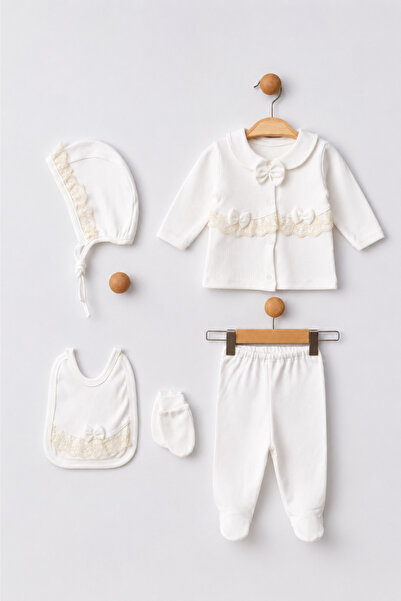 Biberon Baby Baby Girl Set 100% Cotton Newborn 5 Piece Set
