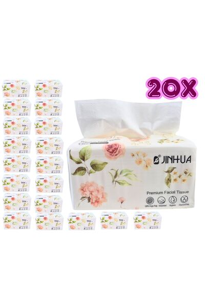 Jinhua Dry Wipes, SET 20 Packs, 4 Layers, .2700 pcs, 100% Virgin Cellulose, O...
