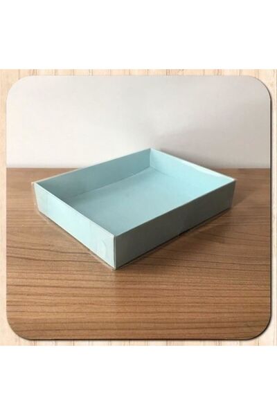 Deniz Party Store Düz Mavi 12x15x3 cm Asetat Kapak demonte hediye yasin kutus...