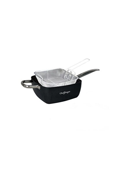 cheffinger Αντικολλητικό τηγάνι φριτέζα 24 cm, 4 σε 1, με μαρμάρινη επίστρωση...