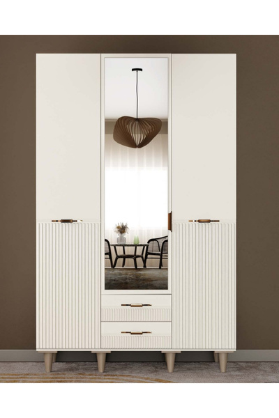 miracool Menekşe 3 Kapaklı Gardrop / Dolap / Komple MDF