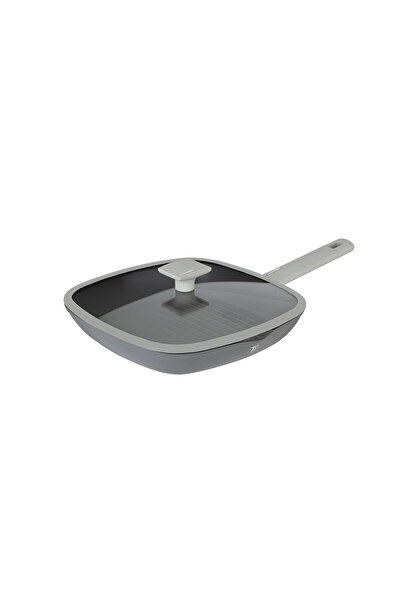 Berlinger Haus Αντικολλητικό Τηγάνι Γκριλ (Grill) 28cm με καπάκι, BH-7073 Asp...