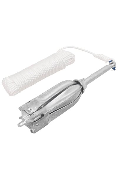 vidaxl Ancoră pliabilă cu funie, 12 kg, fontă galvanizată la cald