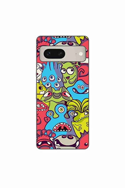 OEM Калъф, съвместим с Google Pixel 7, силиконов гел TPU, с шарка  "Скуиши чу...