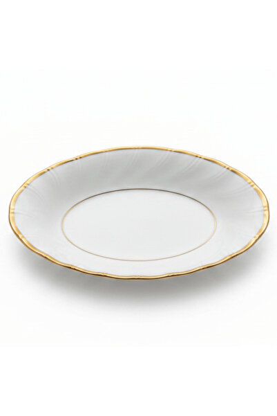 AKDC Yamatsu White Porcelain Pickle Dish with Golden Rim — 7 Inch | Premium S...