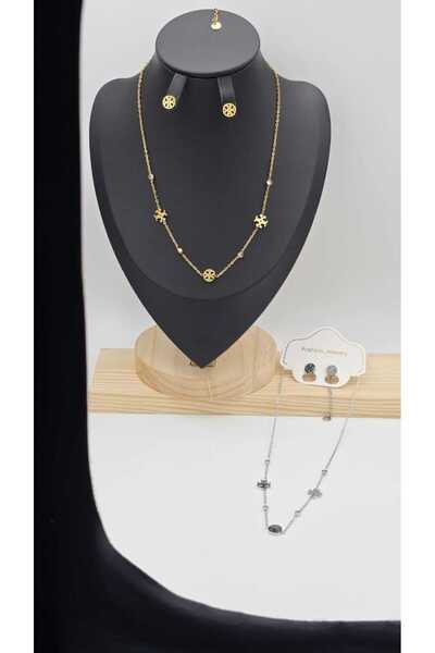FASHİON JEWELRY قلادة بحجر كريستال وردي رومانسي