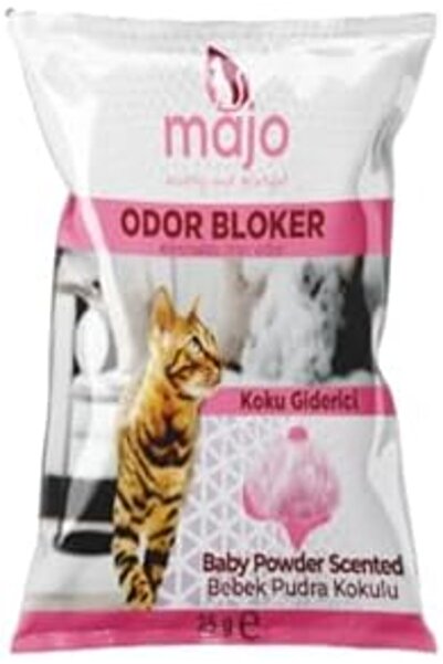 Yıldızan Heybemdecom Majo Baby Powder Scented Natural Cat Litter Deodorizer C...