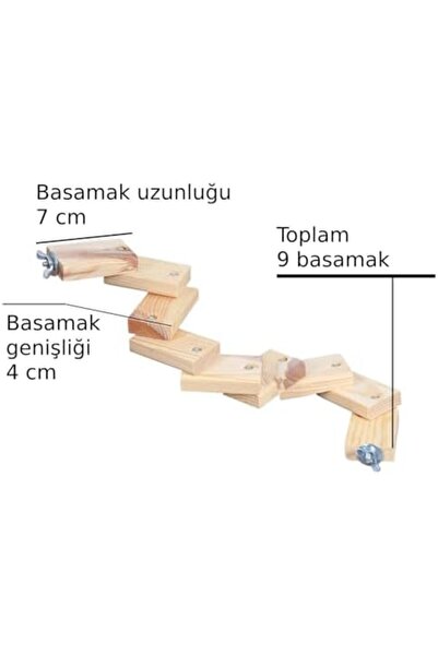 Yıldızan Tavşan Gine Domuzu Fare Hamster Ginepig Kuş Papağan Tüneği Merdiveni...