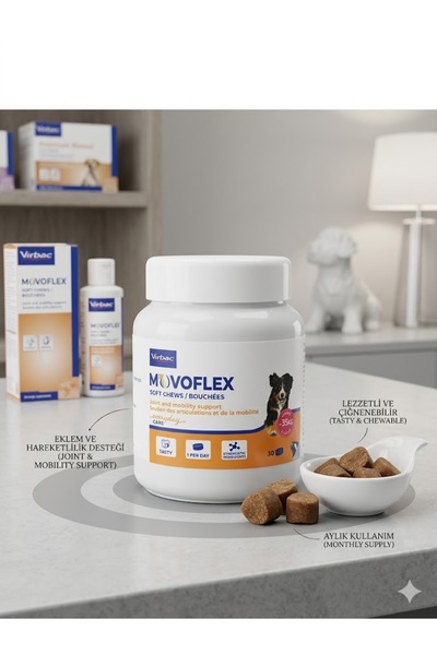Virbac Movoflex Large Dog Eklem ve Hareketlilik Desteği 6 gr x 30 Tablet