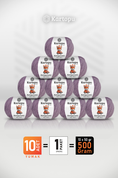 Kartopu Amigurumi - Lilac (K701) - Pack of 10 - 50Gr/165M - Toy Punch - Baby ...