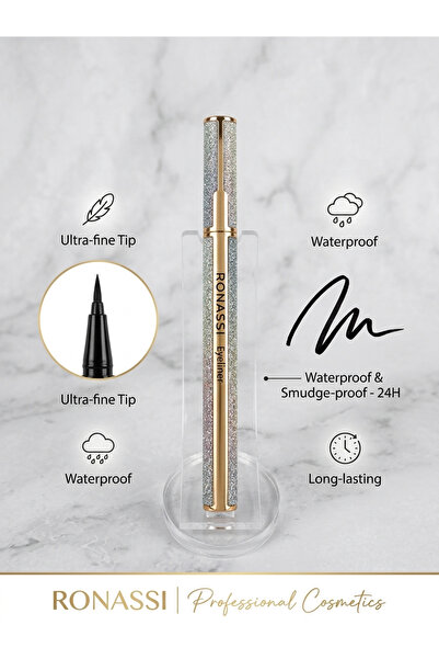 Ronanna Eyeliner - 24 Saat Kalıcı, Suya Ve Bulaşmaya Dayanıklı Siyah