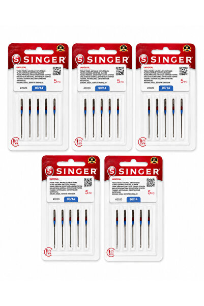 SİNGER Universal Dikiş Makinesi İğnesi Seti 5 Paket (25 Adet) #2020