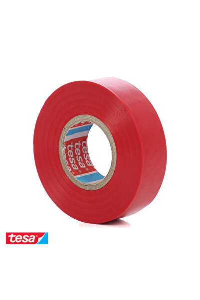 Tesa Bandă adezivă electroizolantă, din PVC moale ignifug, roșie, 20m x 19mm,...