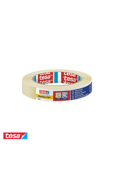 Tesa masking tape, fine crepe paper, rubber adhesive, 50m x 15mm, general pur...