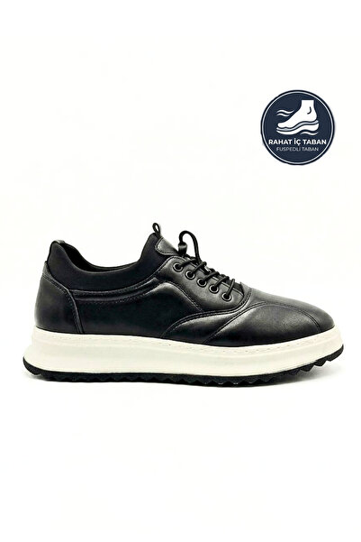 Godystep حذاء كاجوال يومي للرجال من Urban Black بنعل سميك ومريح
