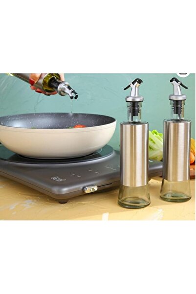 BRAMBLE LIFE 2Pcs Leak-Proof Glass Oil Pot - Metal-Coated Glass Bottle with S...