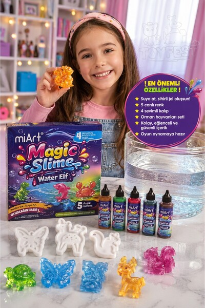 Magic Slime مجموعة ألعاب ووتر إلف ماجيك سلايم 5 ألوان 4 قوالب لعبة تعليمية 25...
