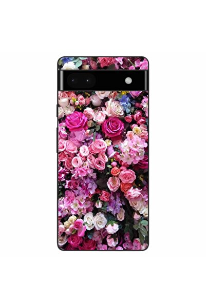 OEM Husa compatibila cu Google Pixel 6A Silicon Gel Tpu Model Trandafiri Roz