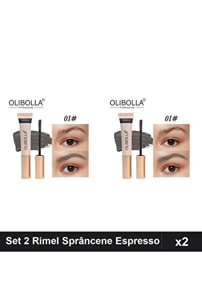 OLİBOLLA Set 2 Rimel Sprâncene #01 Espresso, Colorare Definire Architect