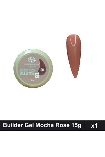 global fashion Builder Gel Mocha Rose 15g Global Fashion, UV/LED Nail Constru...