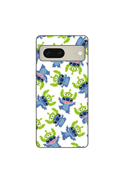 OEM Калъф, съвместим с Google Pixel 7, от силиконов гел TPU, с десен на шевов...