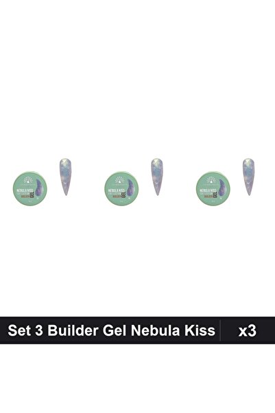 global fashion Set 3 Builder Gel Nebula Kiss 15g, Constructie Unghii UV/LED,